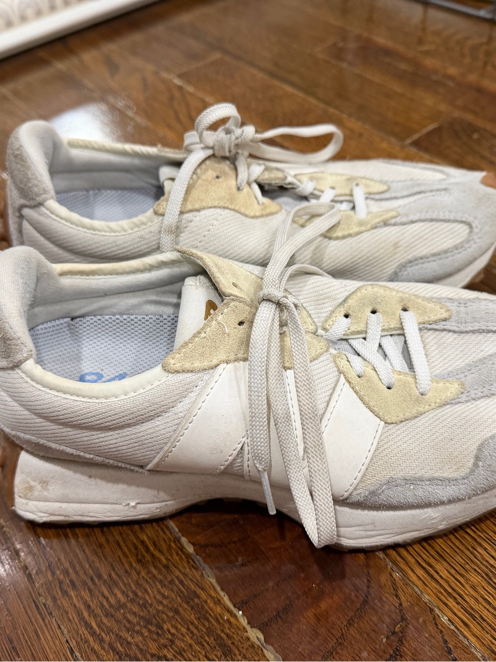 Women  Neutral White & Cream Casual 327 New Balance Sneakers